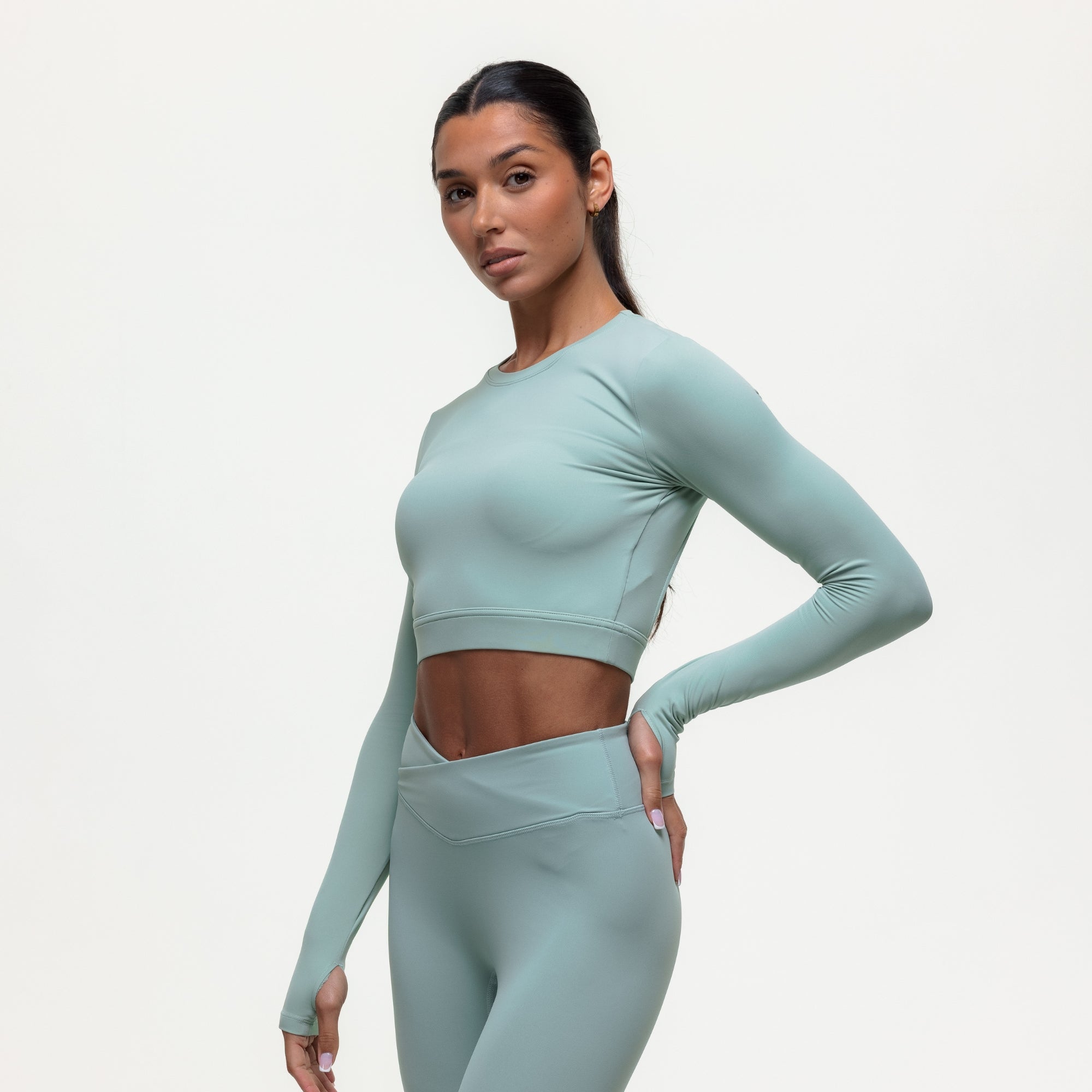 Karma Long Sleeve Crop Top - Seamoss