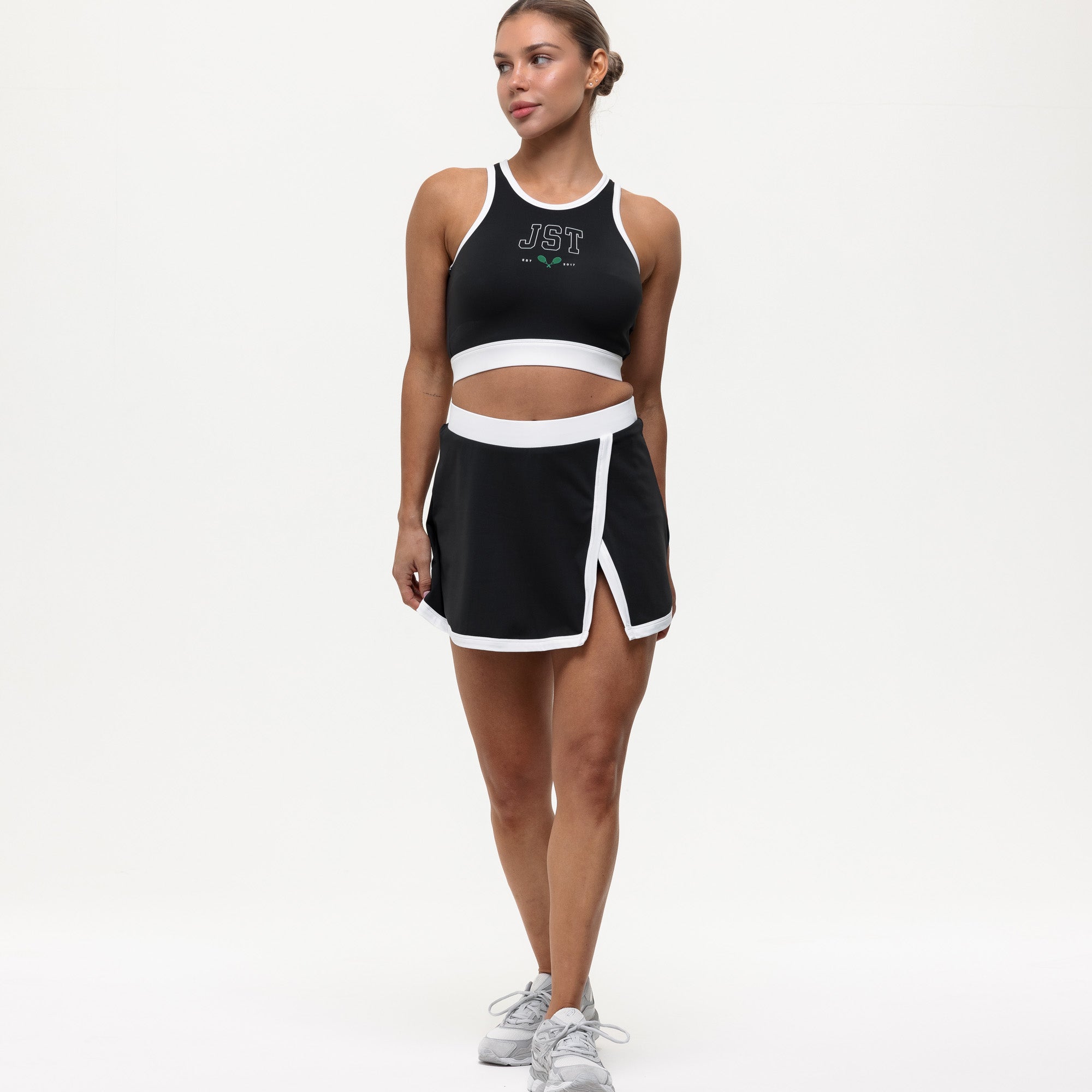 Centre Court 2-in-1 Skirt - Black/White (PRE ORDER)