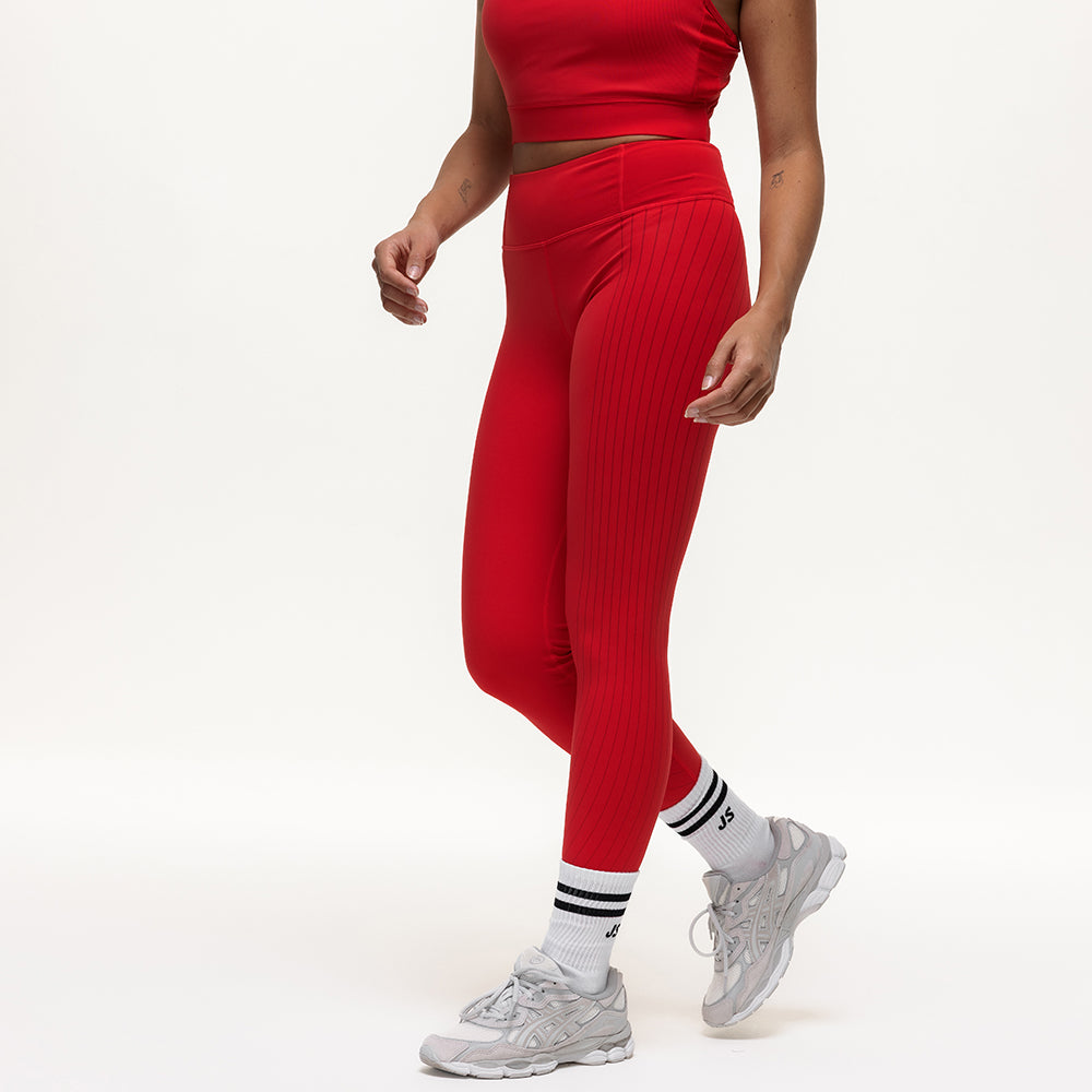 Agility Workout Leggings - Ruby Red