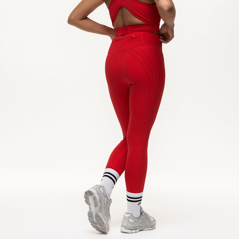 Agility Workout Leggings - Ruby Red