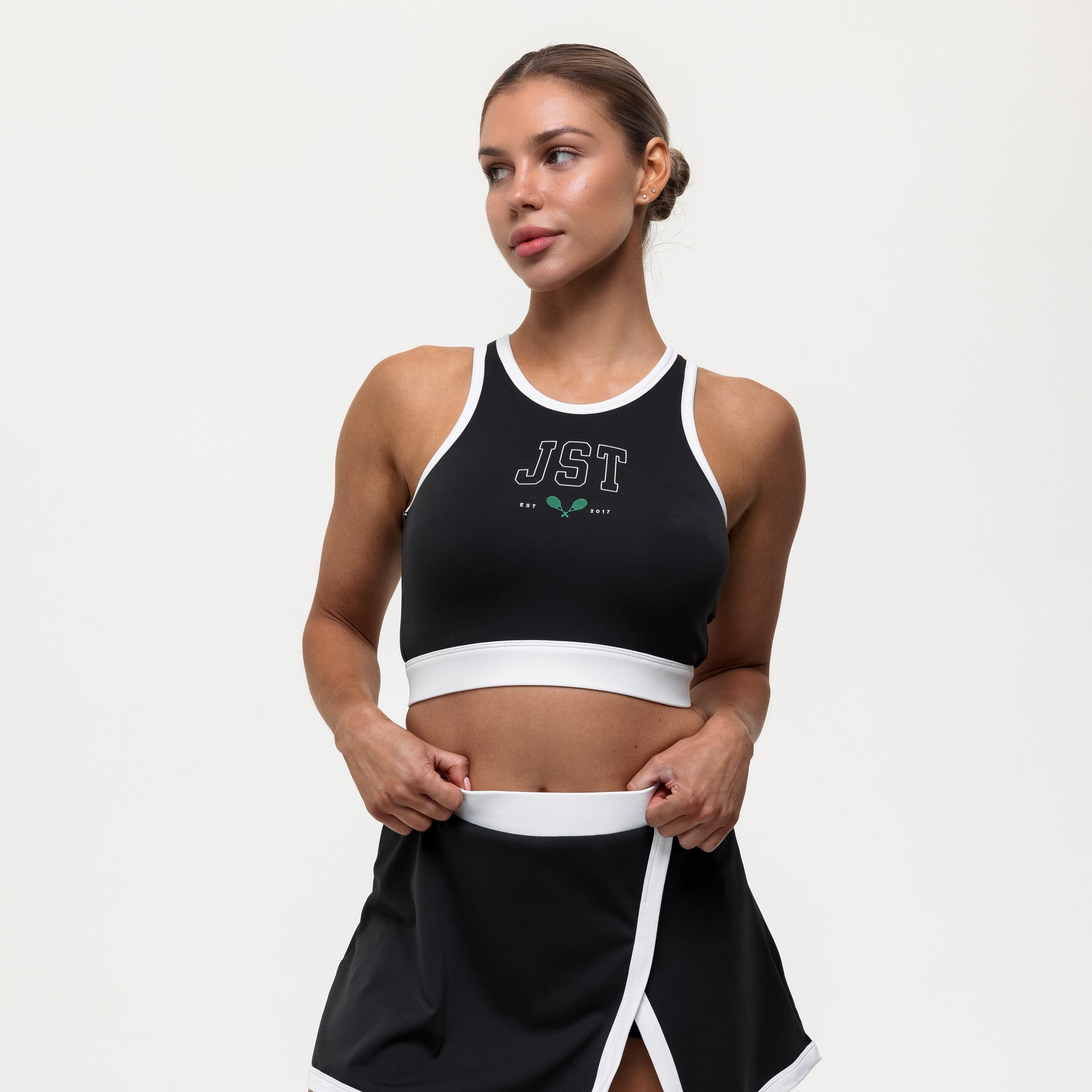 Ace Cropped Vest - Black/White (PRE ORDER)