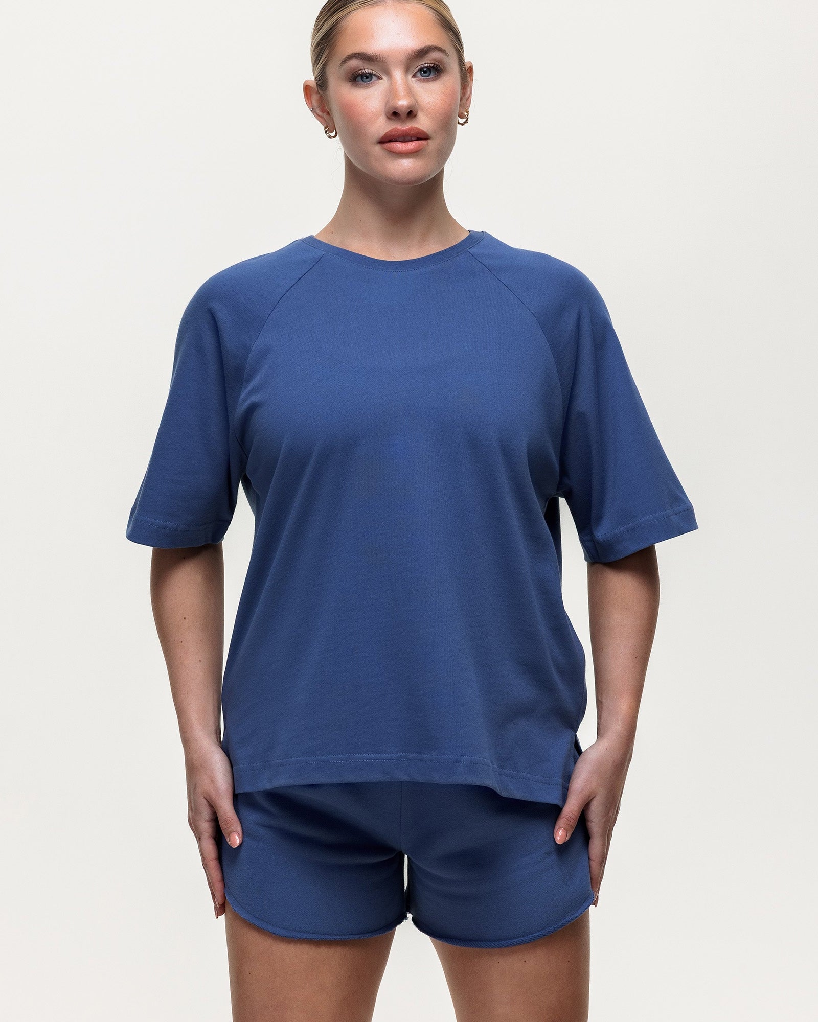 Laid Back Over Sized Tee - Vintage Indigo