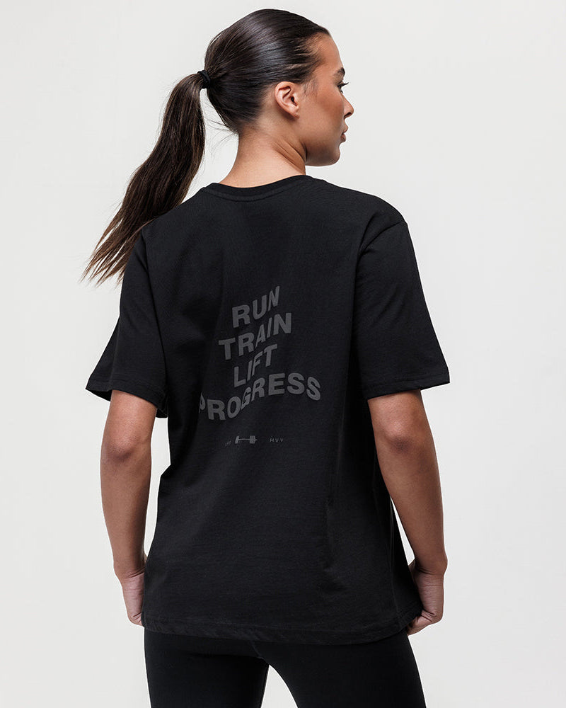 Motion Boyfriend Logo Tee - Black