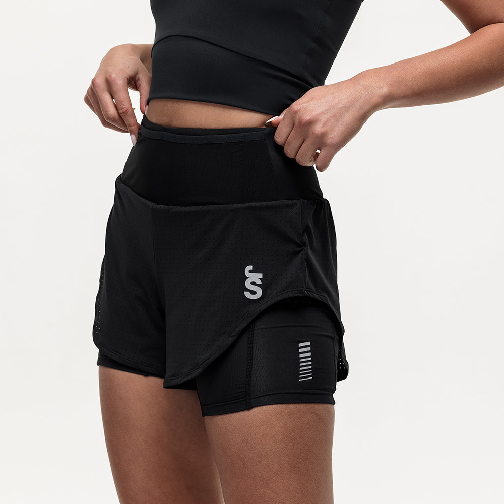 Run Mesh 2-in-1 Short - Black Onyx