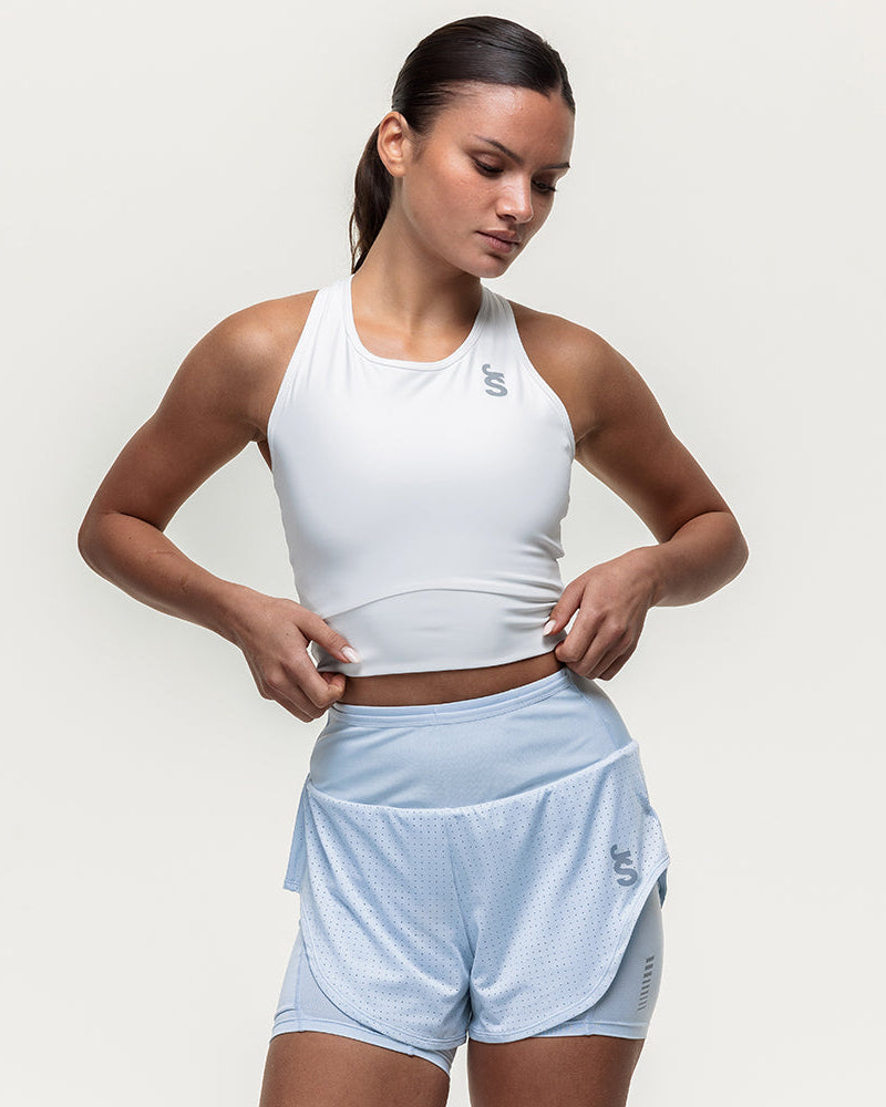 Swift Crop Run Vest - Optic White