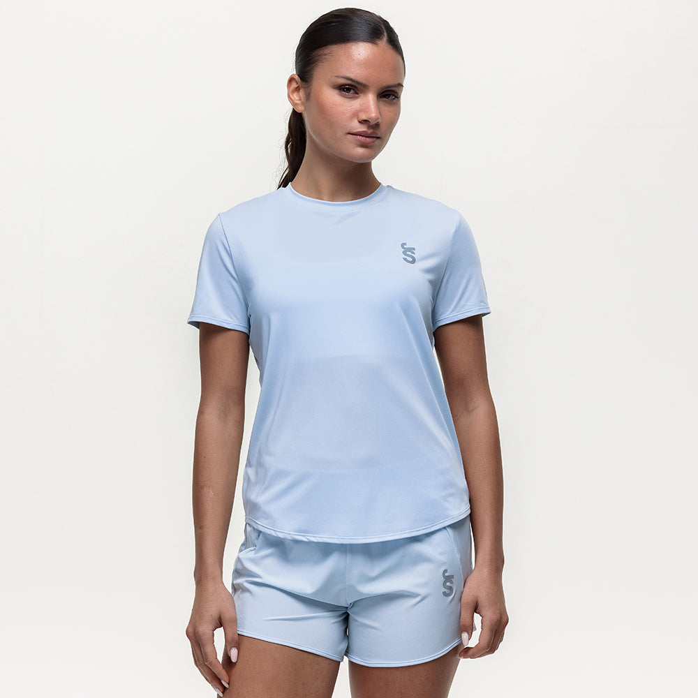 Tempo Lite High Rise Short - Ice Blue
