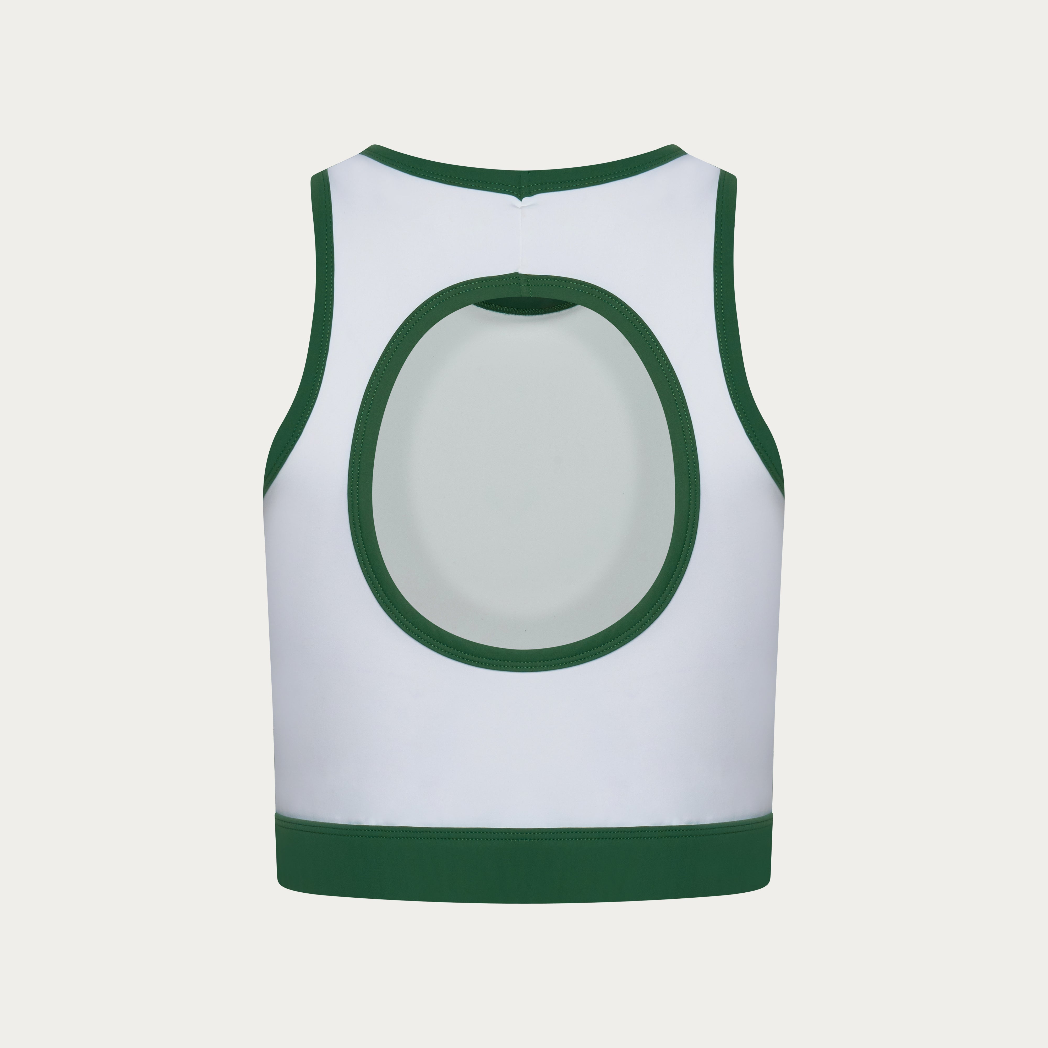 Ace Cropped Vest - White/Green (PRE ORDER)