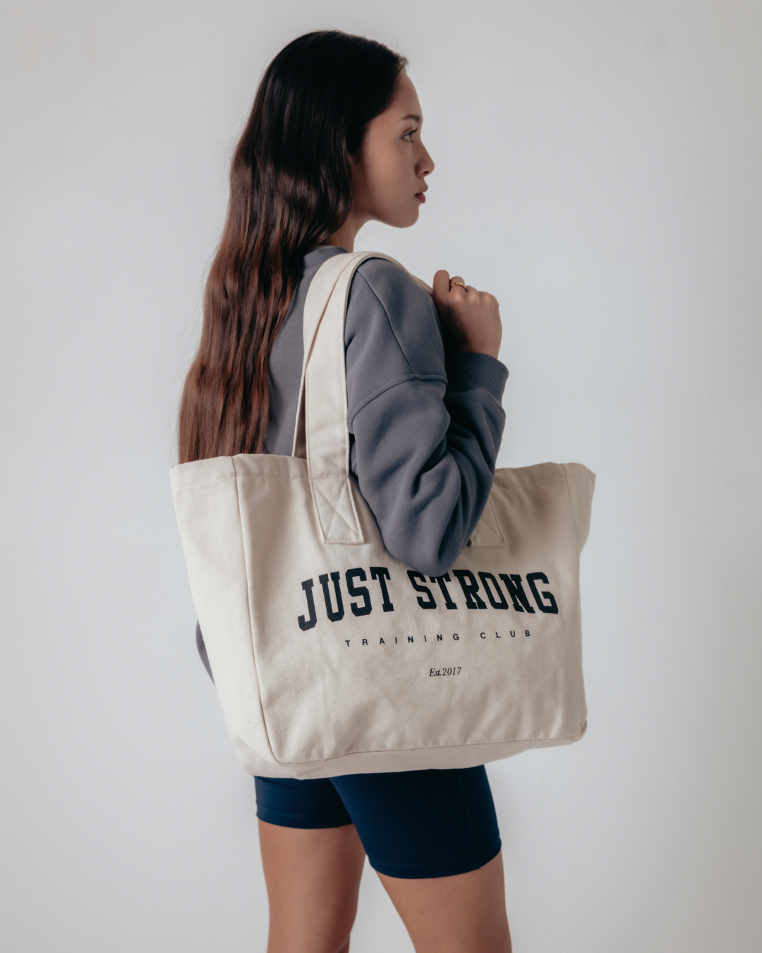 Just Strong Tote Bag - Natural Stone