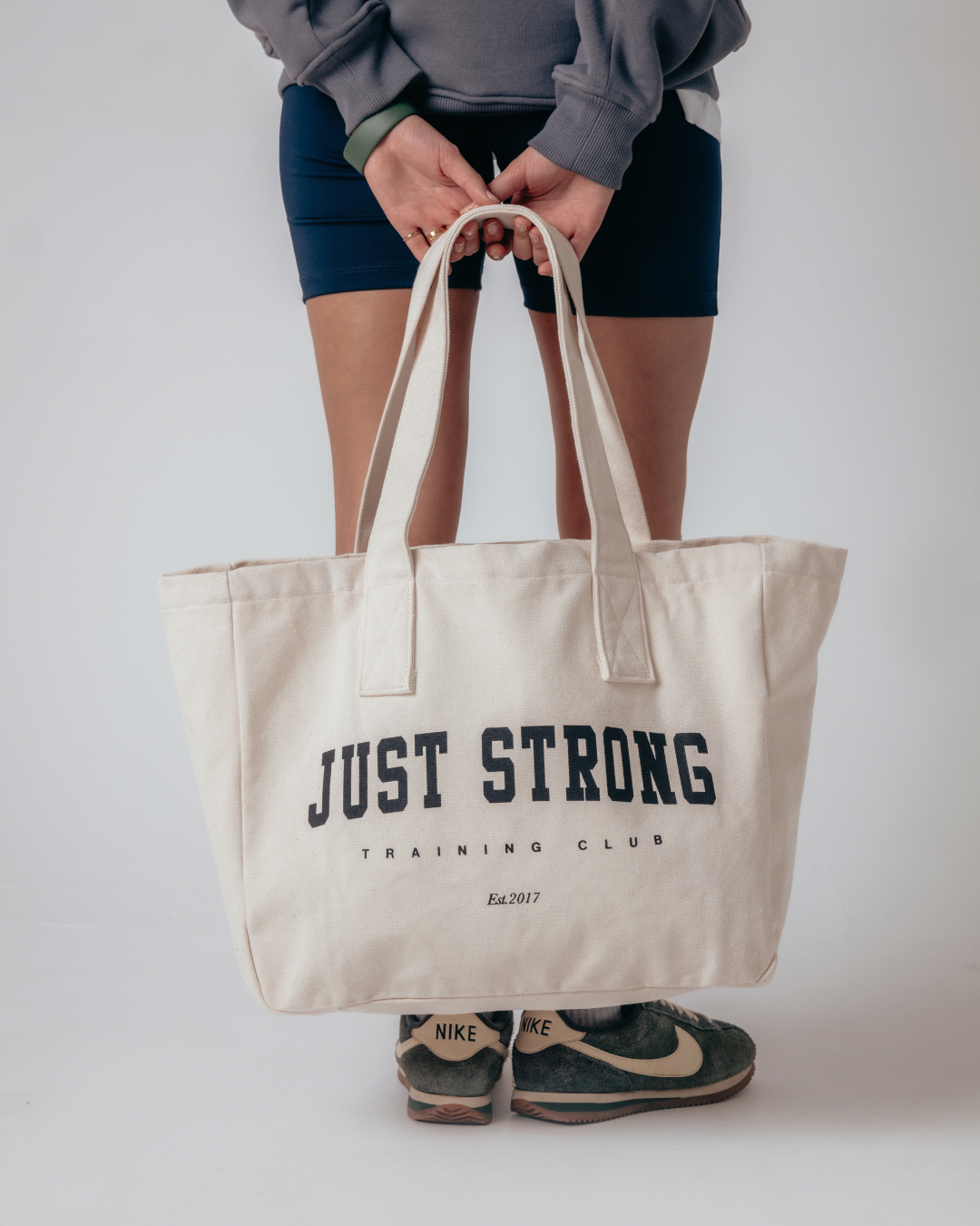 Just Strong Tote Bag - Natural Stone