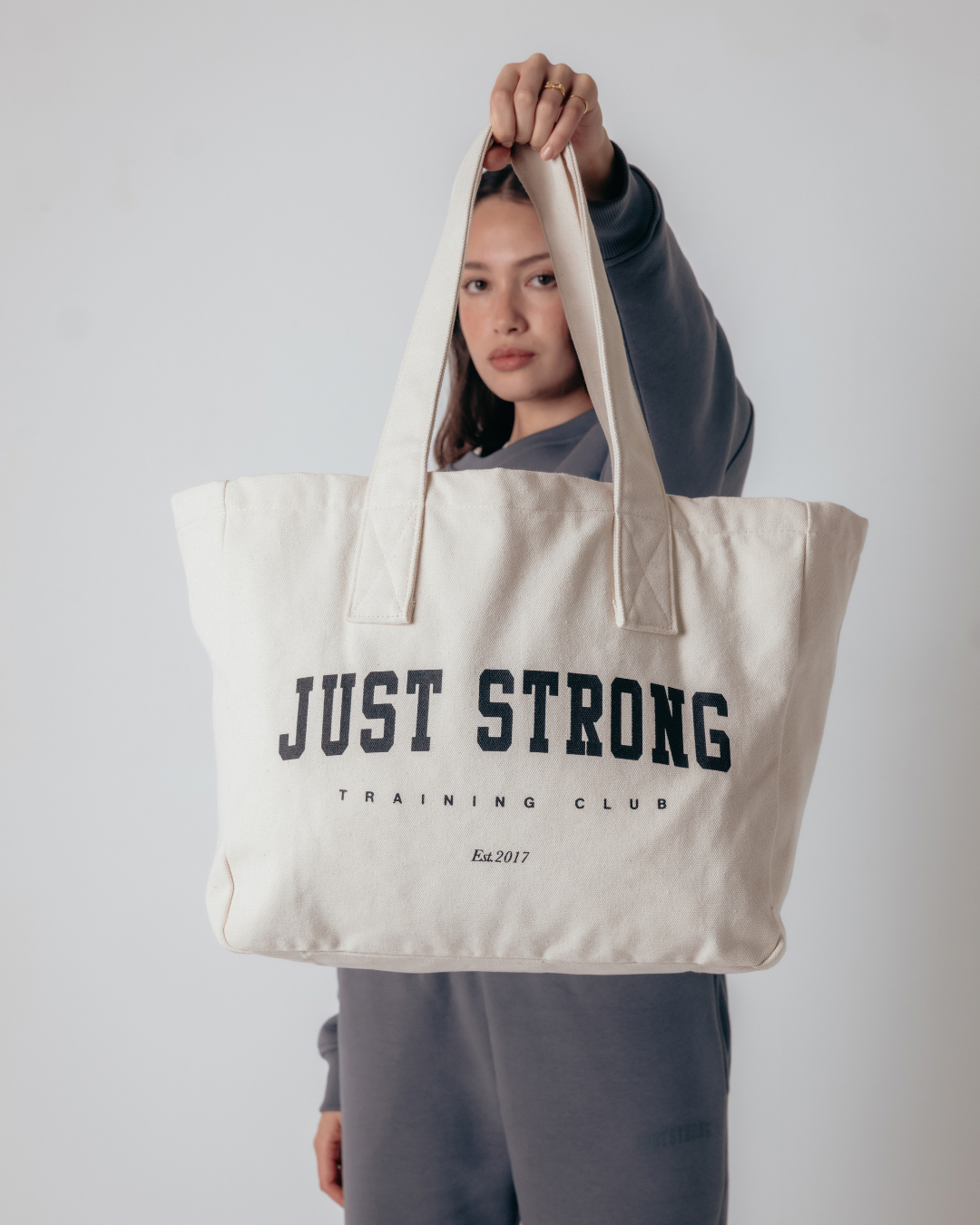 Just Strong Tote Bag - Natural Stone