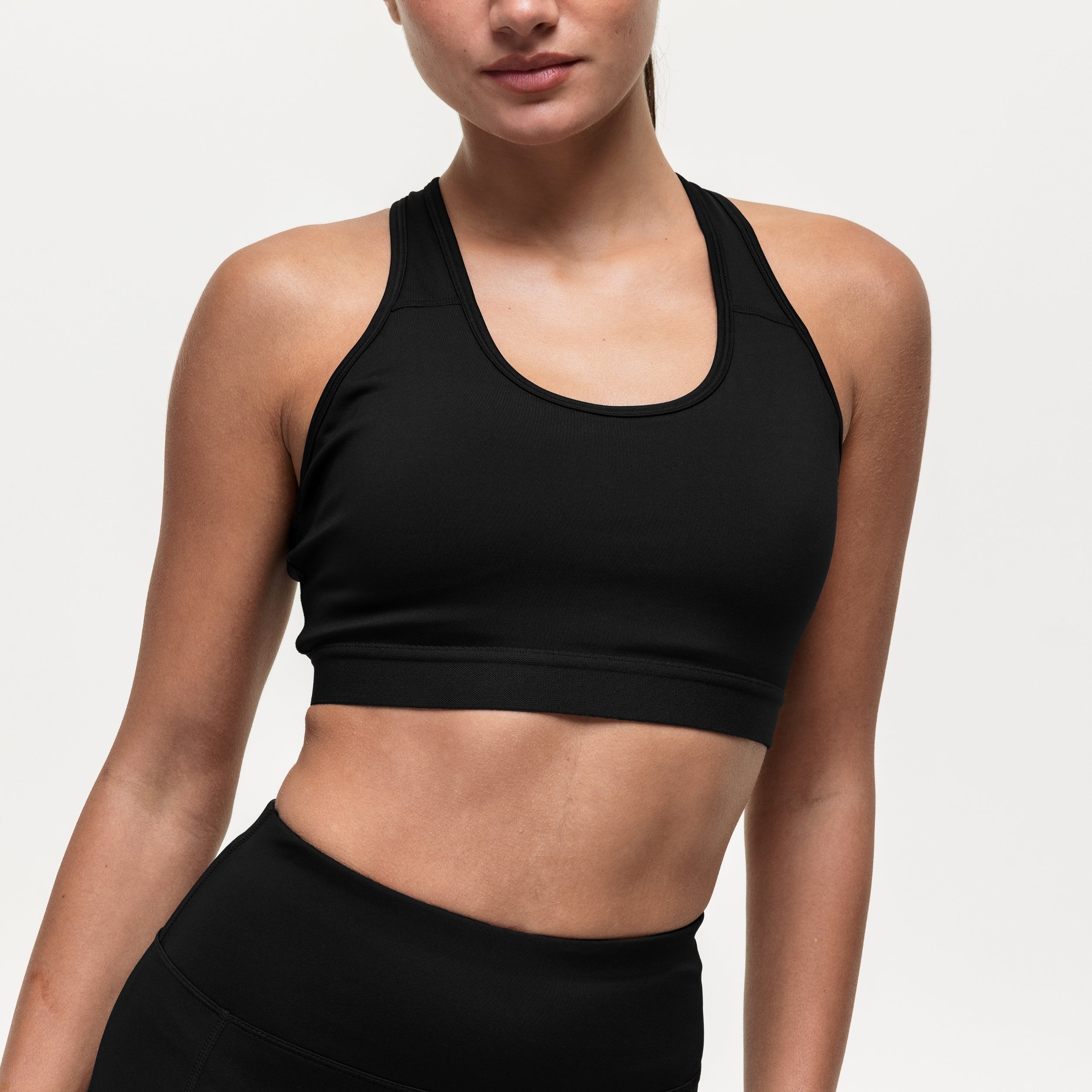 Motion Medium Support Bra - Deep Black