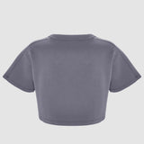Charcoal Oversized Athletic Cropped Tonal T-Shirt