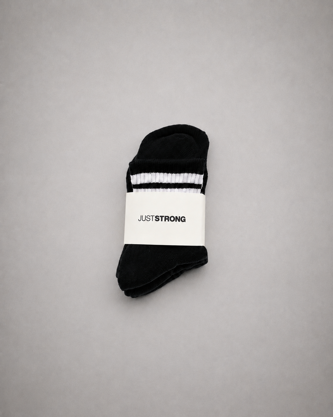 JUSTSTRONG CREW SOCK - Black (PACK OF 3)