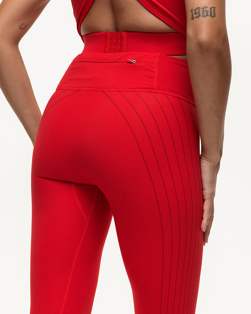 Agility Workout Leggings - Ruby Red