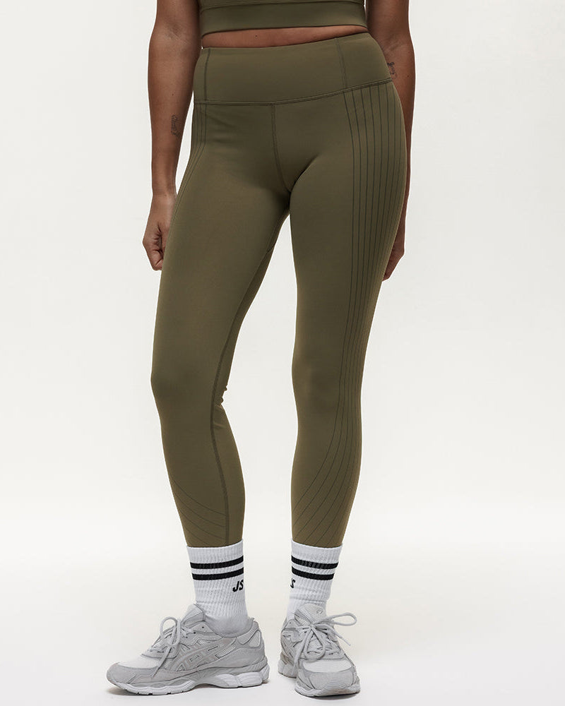 Agility Workout Leggings - Military Green