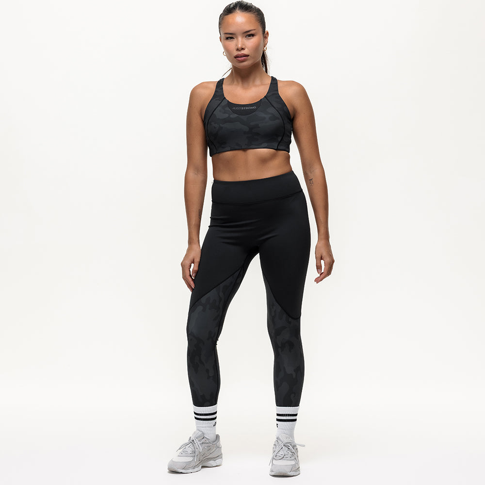 Vertex Camo High Rise Leggings - Black Onyx