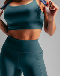 Strappy Tank Bra - Teal