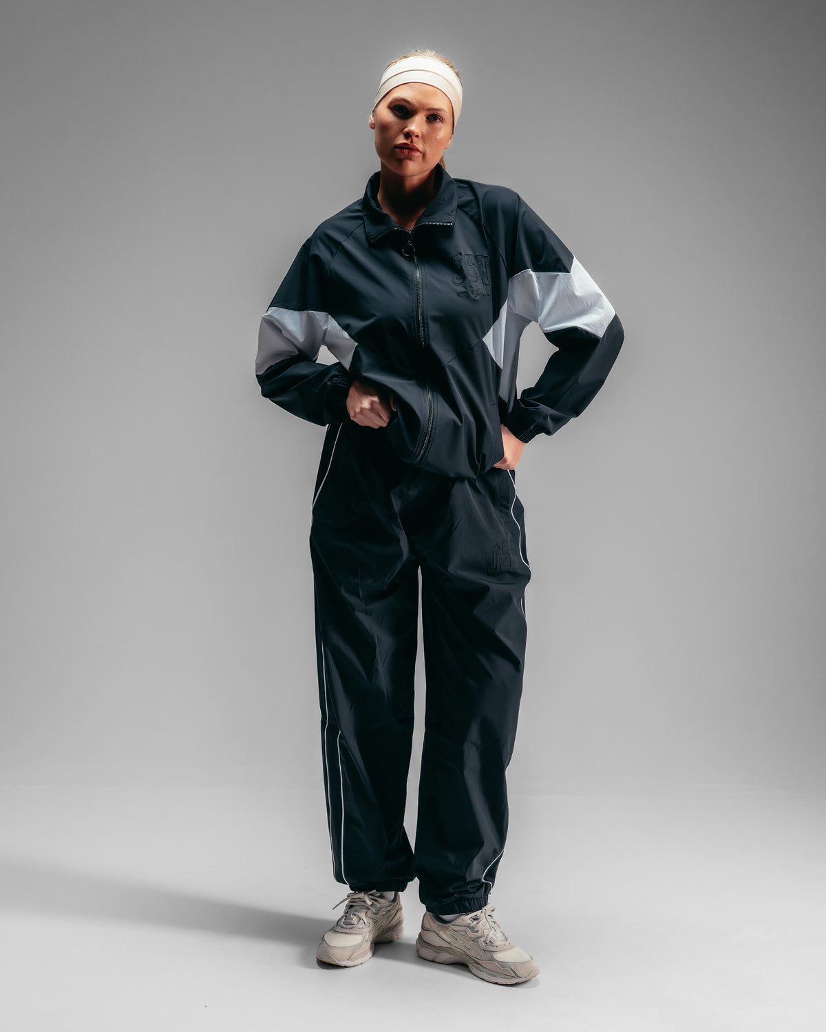 Courtside Track Jacket - Black/White