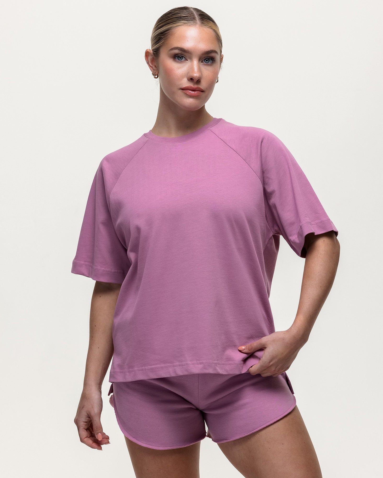 Laid Back Over Sized Tee - Vintage Orchid
