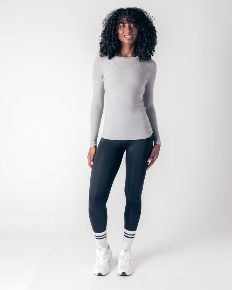 Long Sleeve Workout Tee - Shadow Grey