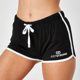 Black & White Just Strong Track Shorts