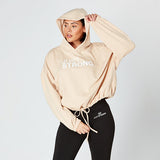 Nude Cropped Statement Hoodie