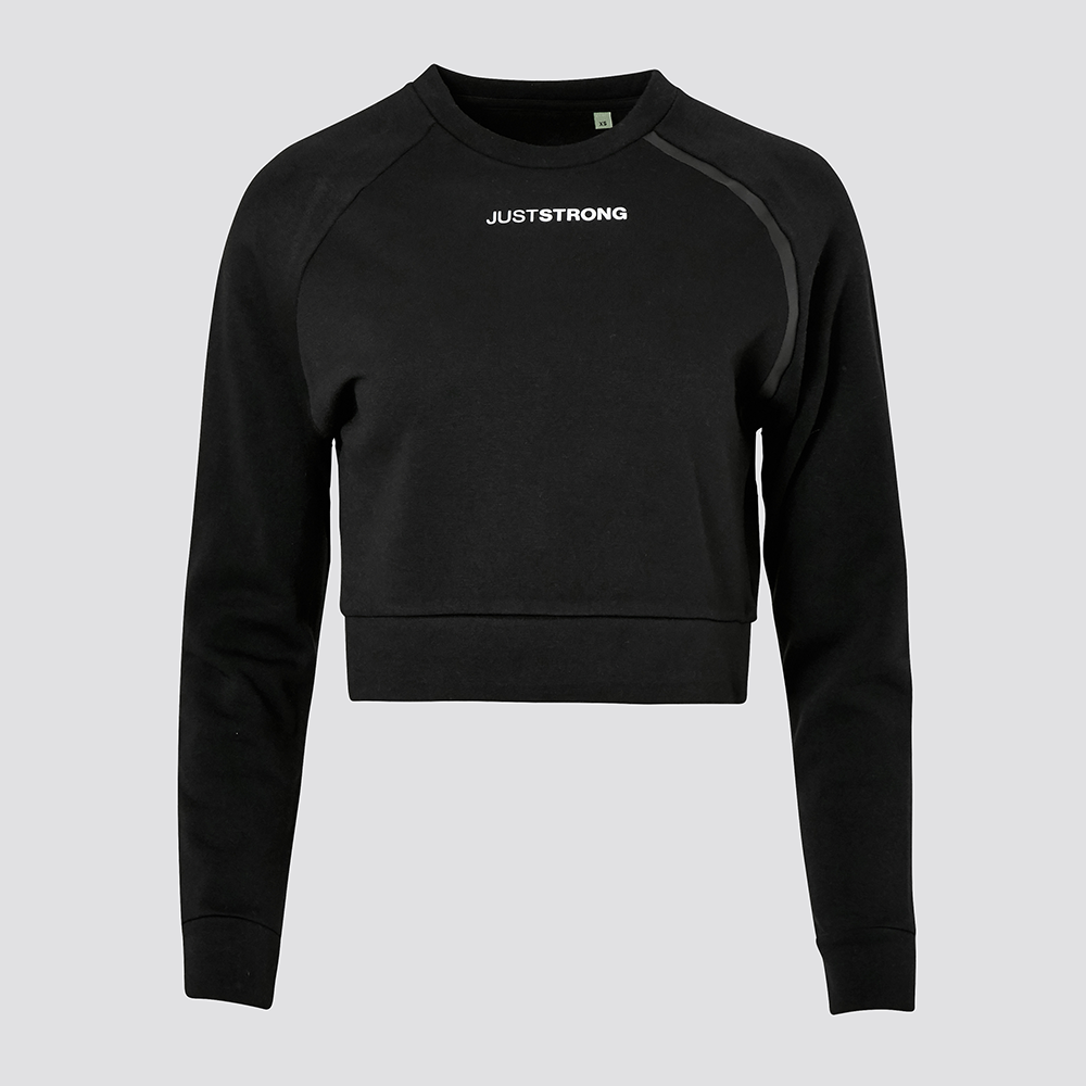 Black Cropped Detail Sweatshirt