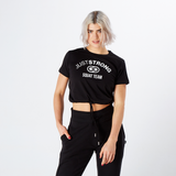 Black Cropped Team Graphic Tee