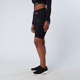 Black Ribbed Cycle Shorts