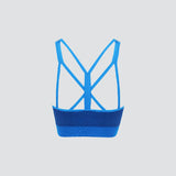 Bright Blue / Navy Seamless Panelled Crop Top