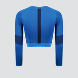 Bright Blue / Navy Seamless Panelled Long Sleeve