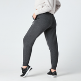 Dark Grey Heather Minimal Print Joggers