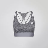 Grey Melange Cross Strap Crop Top