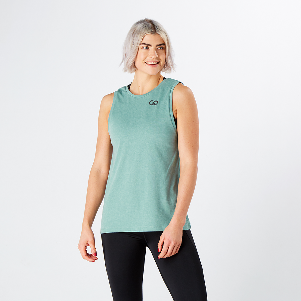 Moss Green Marl Athletic Lift Your Game Tank
