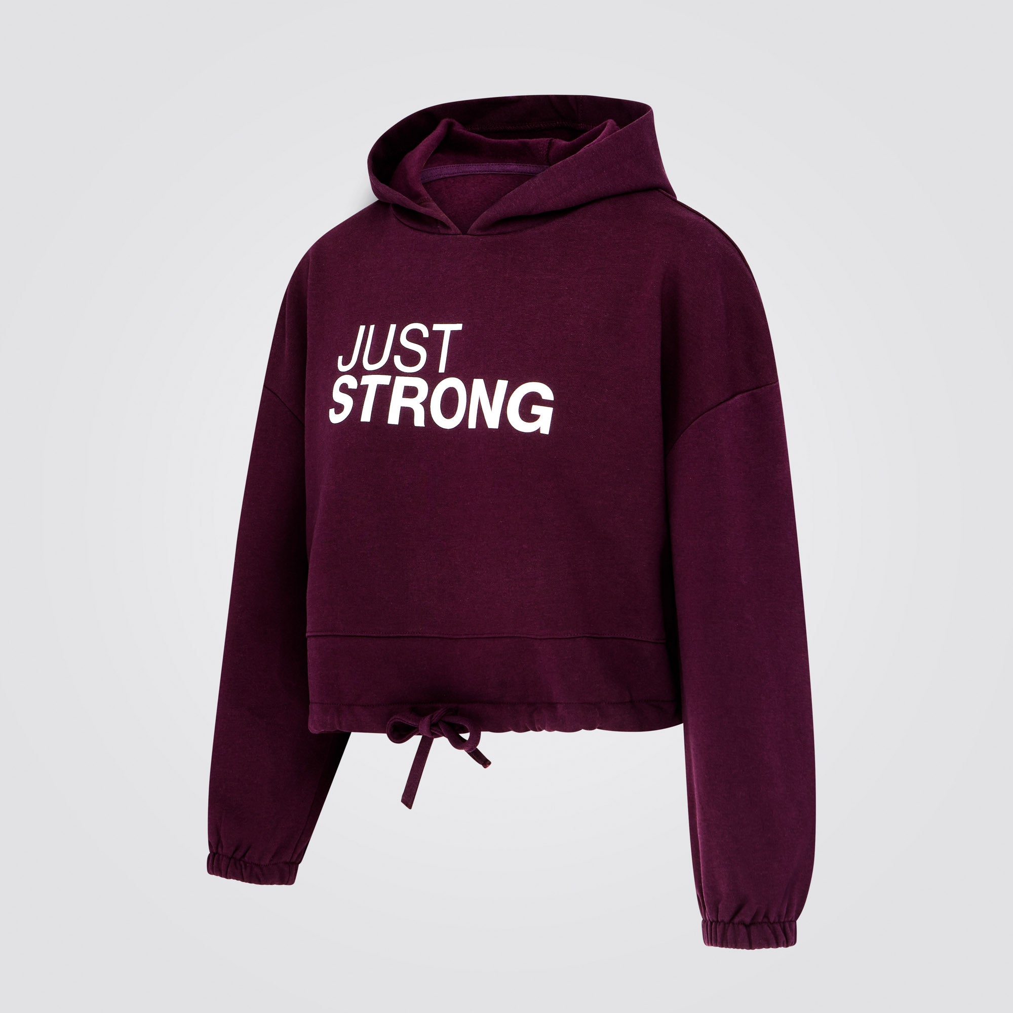 Mulberry Cropped Statement Hoodie