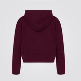 Mulberry Cropped Statement Hoodie