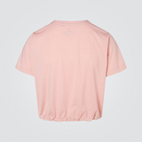 Pearl Pink Cropped Team Graphic Tee