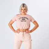 Pearl Pink Cropped Team Graphic Tee