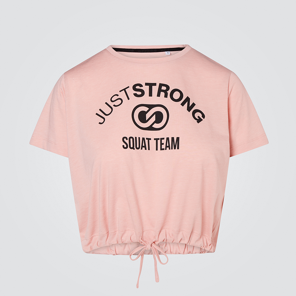Pearl Pink Cropped Team Graphic Tee