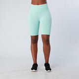 Peppermint Melange Ribbed Cycle Shorts