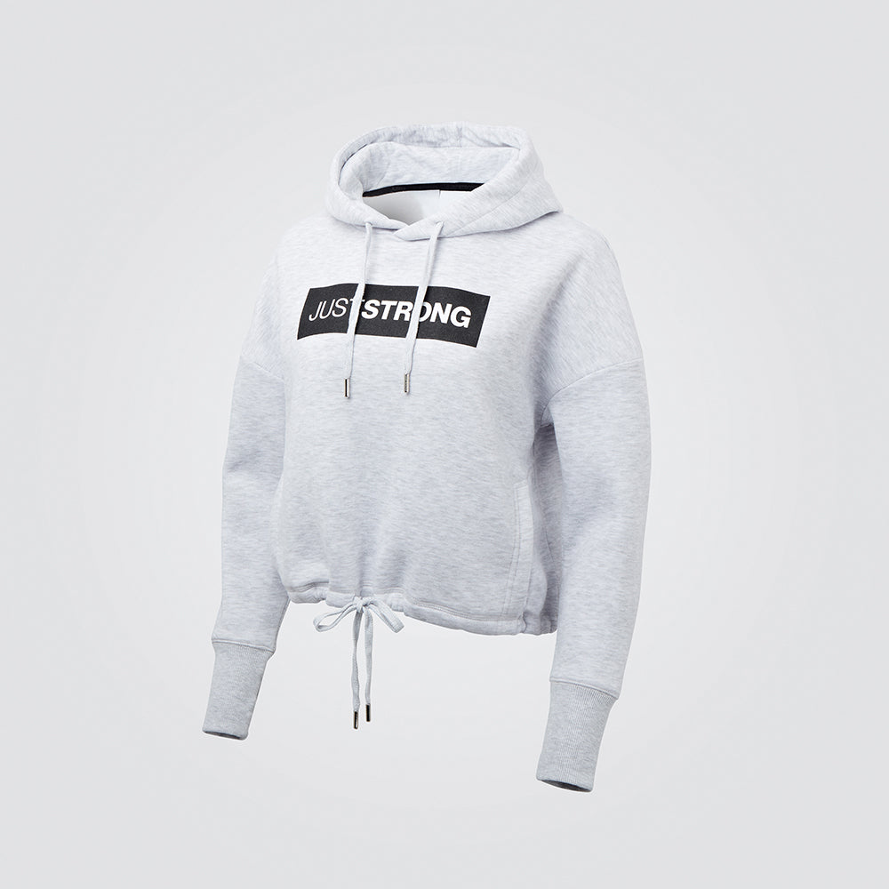 Polar Marl Relax Cropped Hoodie