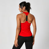 Red Strapped Racerback Tank