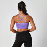 Smooth Purple Strap Back Crop Top