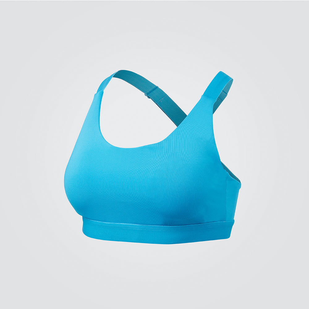 JUST-DRY ENSIGN BLUE HIGH IMPACT HIIT COMPRESSION SPORTS BRA