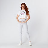 White & Lippy Cropped Stamp Graphic Tee