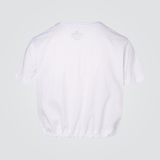 White Cropped Team Graphic Tee